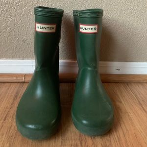 Kids hunter boots army green